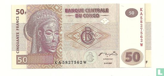 Congo 50 Francs   - Afbeelding 1