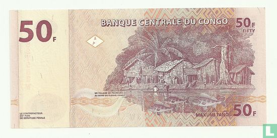 Congo 50 Francs   - Afbeelding 2