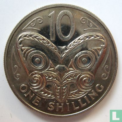 Nouvelle-Zélande 10 cents / 1 shilling 1968 - Image 2