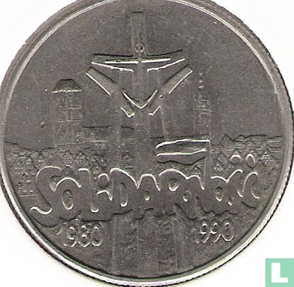 Pologne 10000 zlotych 1990 "10 years of Solidarnosc" - Image 2