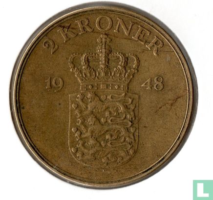 Dänemark 2 Kroner 1948 - Bild 1