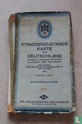 DDAC Strassenzustandskarte  von Deutschland 1938 - Afbeelding 1