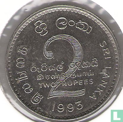 Sri Lanka 2 rupees 1993 - Afbeelding 1
