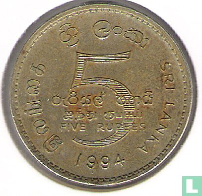 Sri Lanka 5 rupees 1994 - Afbeelding 1