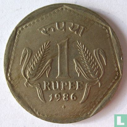 India 1 rupee 1986 (Bombay) - Afbeelding 1