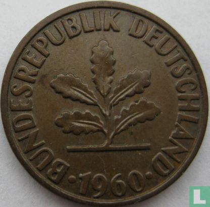 Duitsland 2 pfennig 1960 (F) - Afbeelding 1