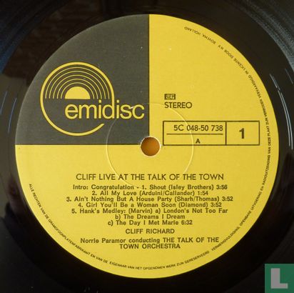 Cliff Live at the Talk of the Town - Afbeelding 3