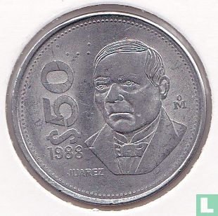 Mexico 50 pesos 1988 (koper-nikkel) - Afbeelding 1