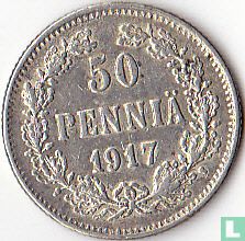 Finland 50 penniä 1917 (type 2) - Afbeelding 1