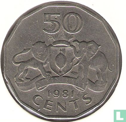 Swaziland 50 cents 1981 - Afbeelding 1