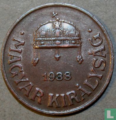 Hongarije 1 fillér 1938 - Afbeelding 1