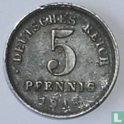 German Empire 5 pfennig 1916 (D) - Image 1