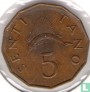 Tanzania 5 senti 1972 - Image 2