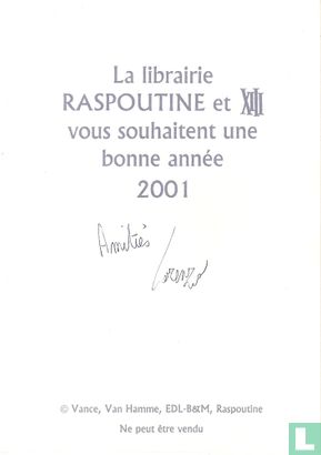 La librairie Raspoutine et XIII vous souhaitent une bonne année 2001 - Image 2