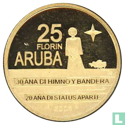 Aruba 25 florin 2006 (PROOF) "30th anniversary Flag and anthem and 20th anniversary Status Aparte" - Image 1