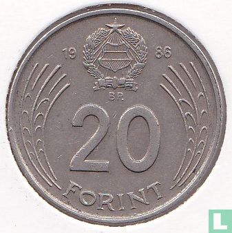 Hongrie 20 forint 1986 - Image 1