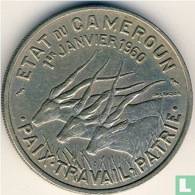 Cameroon 50 francs 1960 "Independence" - Image 1