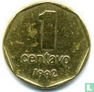 Argentine 1 centavo 1992 (type 2) - Image 1