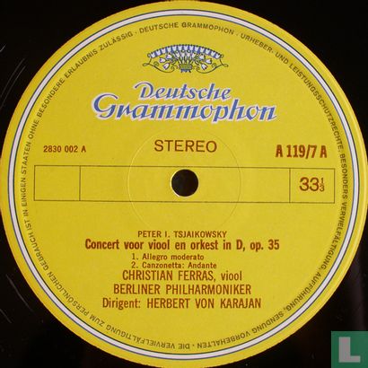 Concert voor viool en orkest in D, op. 35 / Ouverture Solennelle ,,1812", op. 49 - Image 3