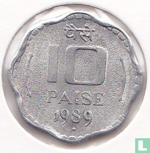 Inde 10 paise 1989 (Bombay - type 1) - Image 1