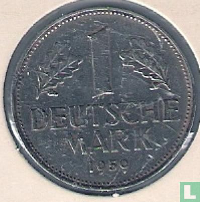 Germany 1 mark 1959 (D) - Image 1