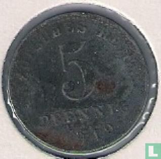 Empire allemand 5 pfennig 1919 (J) - Image 1