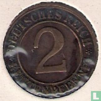 Duitse Rijk 2 rentenpfennig 1923 (D) - Afbeelding 2