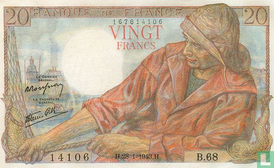 France 20 francs de billets - Image 1