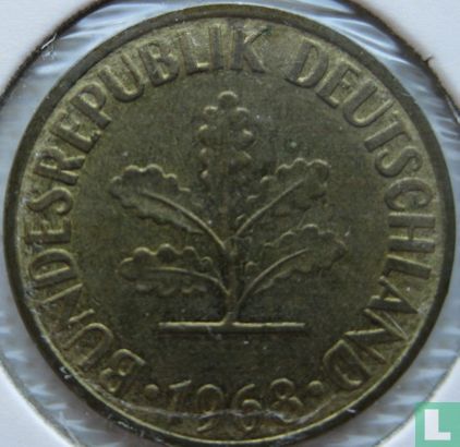 Duitsland 10 pfennig 1968 (F) - Afbeelding 1