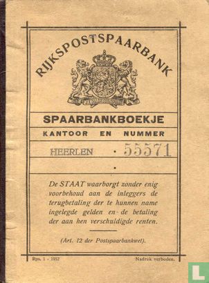 Spaarbankboekje - Afbeelding 1