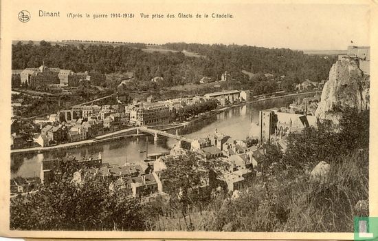Dinant. (Après la guerre 1914-1918). Vue prise des Glacis de la Citadelle - Afbeelding 1