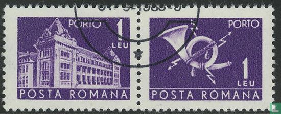 Postamt und Posthorn