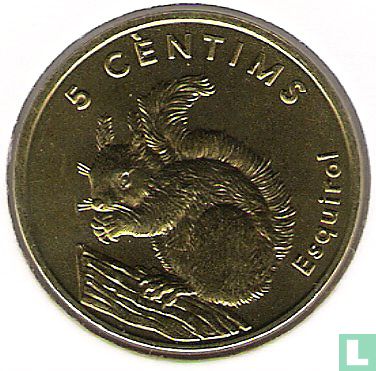 Andorra 5 cèntims 2002 "Squirrel" - Image 2