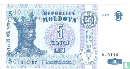 Moldova 5 Lei - Image 1