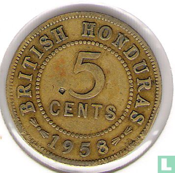 Honduras britannique 5 cents 1958 - Image 1