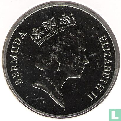 Bermuda 1 Dollar 1989 (Kupfer-Nickel) "Monarch butterflies" - Bild 2