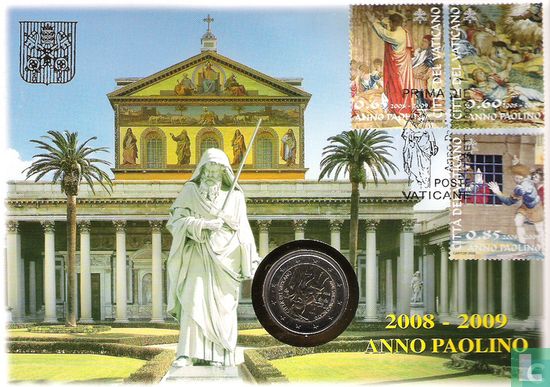 Vaticaan 2 euro 2008 (Numisbrief) "Year of St. Paul the Apostle" - Afbeelding 1