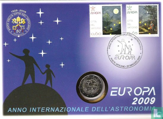 Vatican 2 euro 2009 (Numisbrief) "International Year of Astronomy" - Image 1