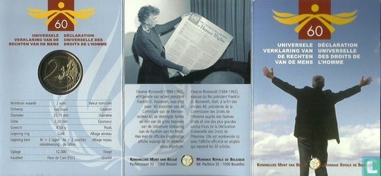Belgium 2 euro 2008 (folder) "60 years of the Universal Declaration of Human Rights" - Image 2