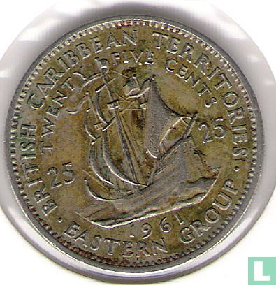 Britse Caribische Territoria 25 cents 1961 - Afbeelding 1