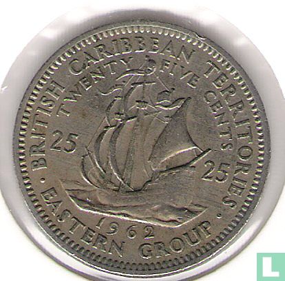 Territoires britanniques des Caraïbes 25 cents 1962) - Image 1