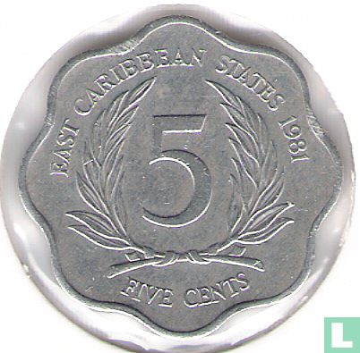 East Caribbean States 5 cents 1981 - Image 1