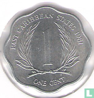États des Caraïbes orientales 1 cent 1981 - Image 1