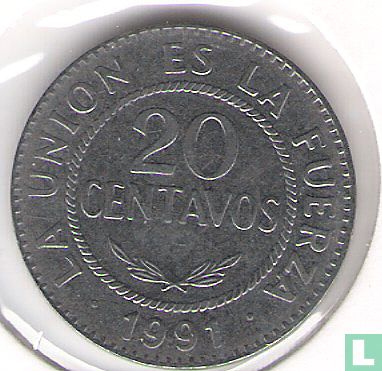 Bolivien 20 Centavo 1991 - Bild 1