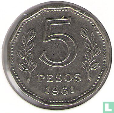 Argentinien 5 Peso 1961 - Bild 1