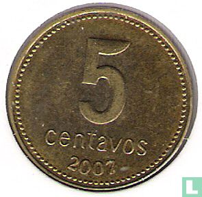 Argentinië 5 centavos 2007 - Afbeelding 1