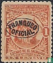 Union of Central America, with overprint