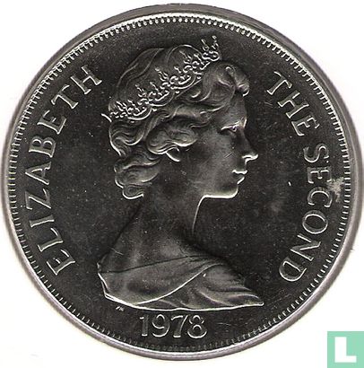 Ascension 1 Crown 1978 (Kupfer-Nickel) "25th Anniversary of the Coronation of Queen Elizabeth II" - Bild 1