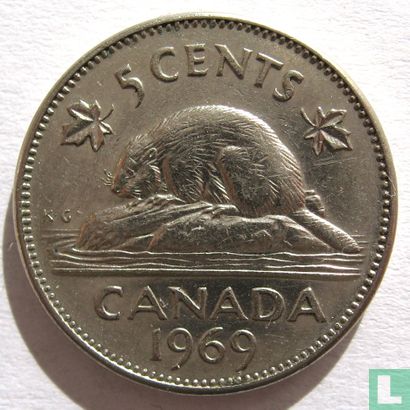 Canada 5 cents 1969 - Image 1