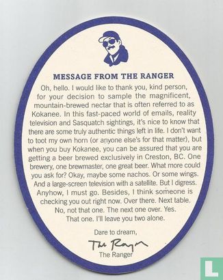 It's the beer out here Message from the Ranger - Image 2
